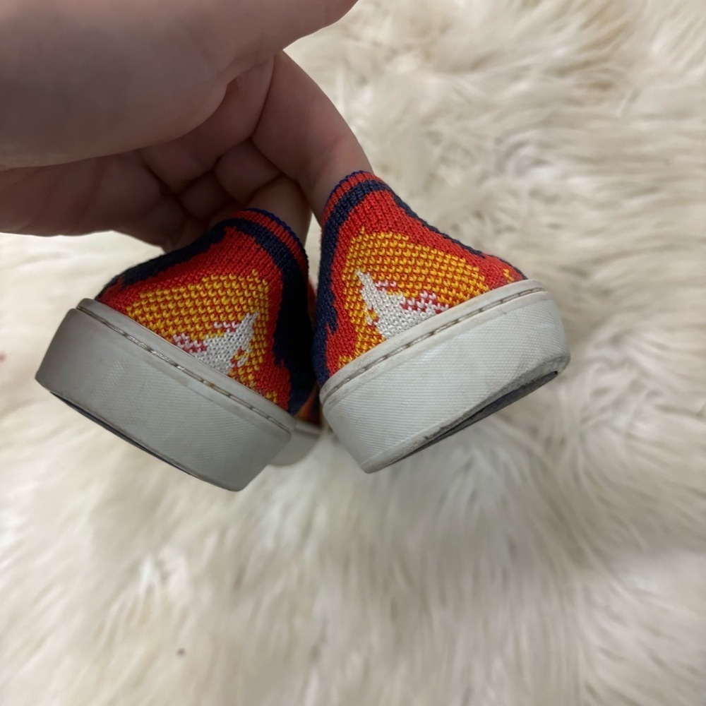 Rothy’s Navy Flame Colorful Kids Slip-On Shoes sz 3 - Picture 5 of 6